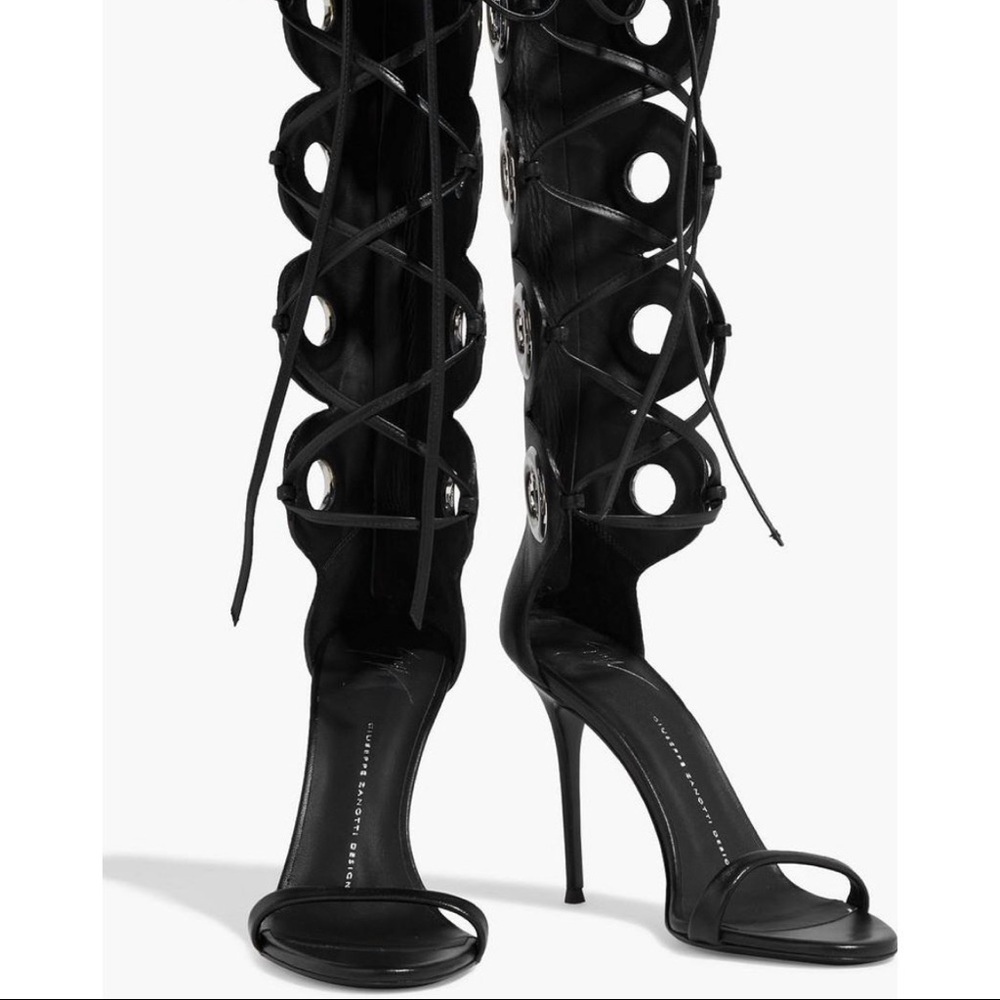 COPY - GIUSEPPE ZANOTTI size 37.5 black 
Mistico 105 lace-up leather sandals
